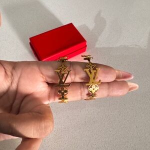 LV Gold Hoops